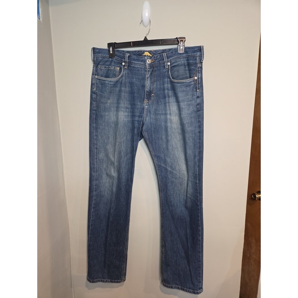 Tommy Bahama Standard Fit Jeans Men 38x34 Blue Denim Medium Wash Cotton Straight